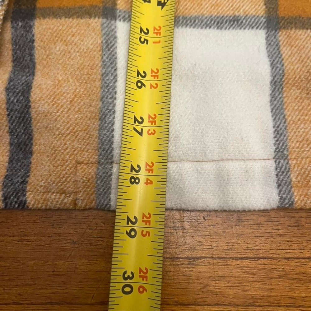 HFX orange plaid flannel shirt Size S - Picture 6 of 7